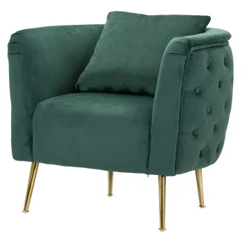 Mauro Ferretti Fotoliu Bucuresti Verde  cm 76X74X73 | Aosom Romania imagine