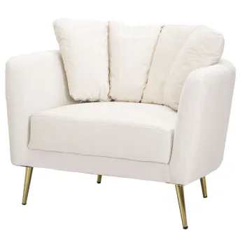 Mauro Ferretti  Fotoliu Kiev Bej cm 88X77X74 | Aosom Romania imagine