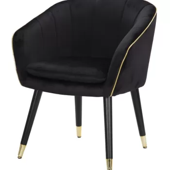 Mauro Ferretti Fotoliu PARIS NEGRU/AUR CM 62X58X78 imagine