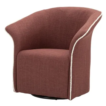 Mauro Ferretti Fotoliu rotativ Siena bordeaux cm 83,5x66x80 (inaltime sezut cm 42) | Aosom Romania imagine