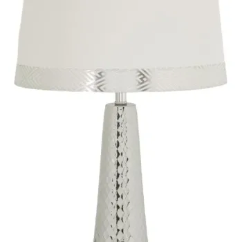 Mauro Ferretti Lampa De Masa Tower Argintie Cm 30 X 52 | Aosom Romania imagine