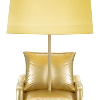 Mauro Ferretti Lampa Pentru Noptiera Midcentury Galbena cm O 26X46 | Aosom Romania imagine