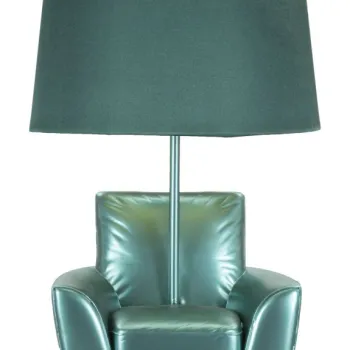 Mauro Ferretti Lampa Pentru Noptiera Midcentury Turcoaz cm O 26X43 | Aosom Romania imagine