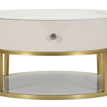 Mauro Ferretti Masuta De Cafea Montpellier, cm O 75X36 | Aosom Romania imagine