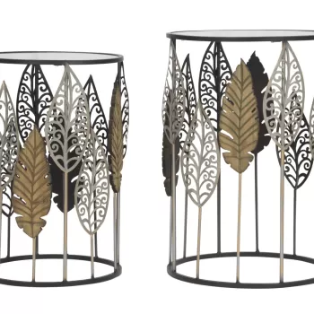 Mauro Ferretti PERECHE MESE FIER SI LEMN CM 38X55-33X50 imagine