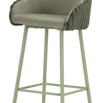 Mauro Ferretti Scaun De Bar Alaska -A- Verde Set 2 Bucati Cm 52X46X111 (Inaltime Sezut Cm 78) | Aosom Romania imagine