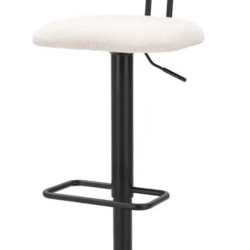 Mauro Ferretti  Scaun De Bar Alb Deschis cm 41X47,5X85-106,5 (Saz cm 61-83) Set 2 Bucati | Aosom Romania imagine