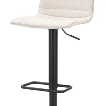 Mauro Ferretti  Scaun De Bar Inalt Alb cm 43X49,5X85,5-107 (Saz cm 61-82,5) Set 2 Bucati | Aosom Romania imagine