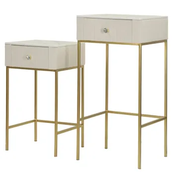 Mauro Ferretti Set De 2 Masute Inalte Cm O 45X90-40X68 | Aosom Romania imagine