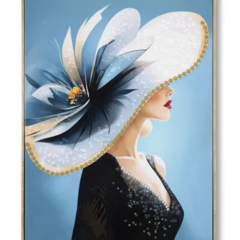 Mauro Ferretti Tablou pe Panza Lacuita cu Cadru -B- cm 62x4x91 | Aosom Romania imagine