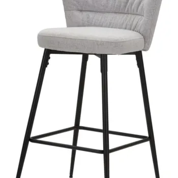 Mauro Ferretti Taburet Bar Losanna Gri, Set 2 Bucati, Dimensiuni: 52X59X108 cm. | Aosom Romania imagine