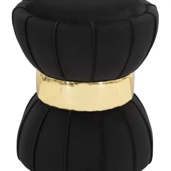 Mauro Ferretti TABURET FLORI NEGRU CM O 40X44 imagine