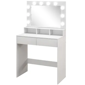 Oglinda LED, Toaletiera cu sertare | Aosom Romania imagine