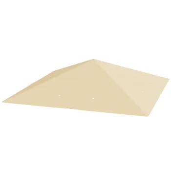 Outsunny Acoperis de schimb pentru pavilion 3 x 3 m rezistent la apa acoperis pavilion UPF30+ husa de schimb tesatura Oxford, 370 g/m2, Bej | Aosom Romania imagine