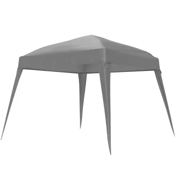 Outsunny Acoperis de schimb pentru pavilion, husa de schimb pentru 3 x 3 m pavilion de gradina, inlocuitor pentru acoperis de cort de gradina, UPF50+, material Oxford, gri deschis | Aosom Romania imagine