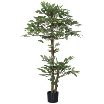 Outsunny Arbre Artificiel Plante Artificiel ficus Inaltime 1,5 m Trunchi Ramuri Liane Imitation Moss Feuilles Grand realism Ghiveci Inclus | Aosom Romania imagine
