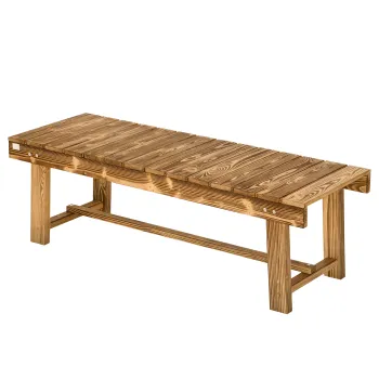 Outsunny Banca de Gradina, Scaun, pentru 2 Persoane, rustic, 110 x 38 x 35 cm, Maro inchis | Aosom Romania imagine