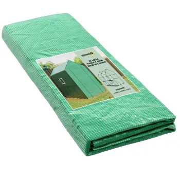 Outsunny Batatura de inlocuire pentru sera de gradina 140 x 213 x 190 cm cu fereastra, usa anti-UV pentru gradina - Verde | Aosom Romania imagine