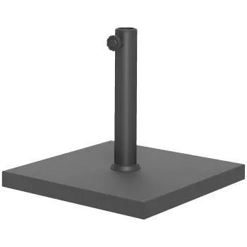 Outsunny Baza Patrata pentru Umbrela de Soare, Potrivita pentru Stalpi de 38 mm sau 48 mm, 44x44x30 cm, Negru | Aosom Romania imagine