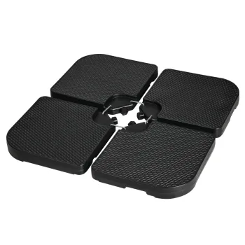 Outsunny Baza pentru Umbrela de Gradina, 100x100x8 cm, Negru | Aosom Romania imagine