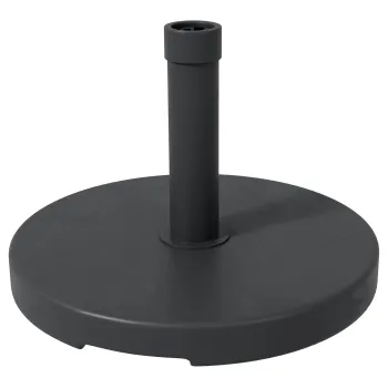 Outsunny Baza pentru Umbrela de Gradina din HDPE si Ciment cu Manivela Integrata, O46,5x31 cm, Negru | Aosom Romania imagine