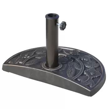 Outsunny Baza pentru Umbrela de Soare in Rasina Reglabila cu Manivela 9 kg 50x31x32cm imagine