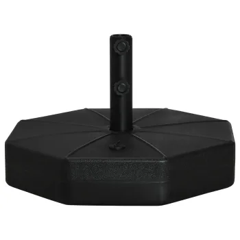 Outsunny Baza pentru Umbrela din Plastic cu Stalpi de O38/48 mm, O60x36 cm, Negru | Aosom Romania imagine