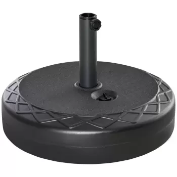 Outsunny Baza pentru umbrela rotunda ?55cm, baza de 30kg, umplere cu apa, pentru stalpi de 38mm, 48mm, negru imagine
