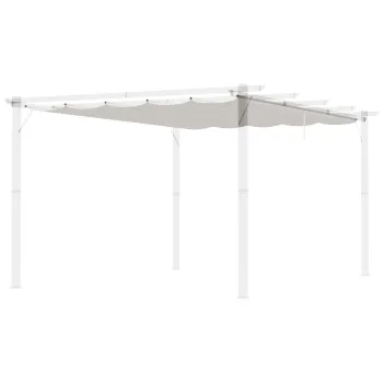 Outsunny Copertina de Schimb pentru Pergola de Gradina cu 10 Orificii de Drenaj, Acoperire din Poliester, 250x255 cm, Gri | Aosom Romania imagine