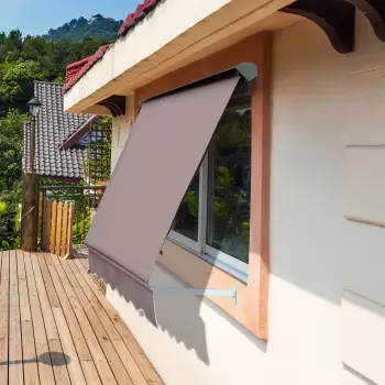 Outsunny copertina de soare verticala, 180x70cm, maro | AOSOM RO imagine