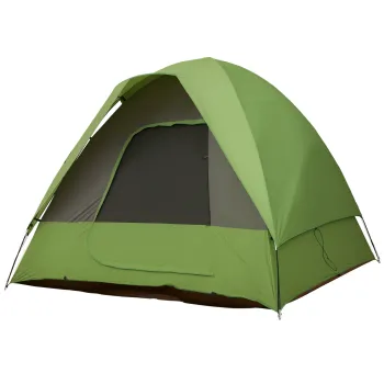 Outsunny Cort auto, cort de camping, cort de calatorie, pentru 4-5 persoane, fibra de sticla, poliester, verde, 300 x 300 x 230 cm | Aosom Romania imagine