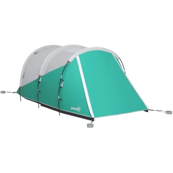 Outsunny Cort de Camping Impermeabil pentru 2-4 Persoane cu Camera Separata, Cort Tunel Familial cu Geanta de Transport, 460x260x190 cm, Verde imagine