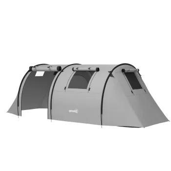 Outsunny Cort de camping pentru 3-4 persoane, cu 1 camera si 1 salon, impermeabil, usor de transportat cu geanta inclusa | Aosom Romania imagine