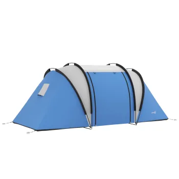 Outsunny Cort de camping pentru 4-5 persoane cu 2 dormitoare imagine