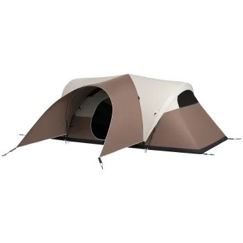Outsunny Cort de camping pentru familie 5-6 persoane impermeabil, usor, ventilat cu sac de transport, dim. 550L x 300l x 198H cm | Aosom Romania imagine