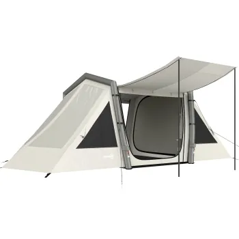 Outsunny Cort gonflabil 6 persoane Montare rapida Cort outdoor pentru camping cu 2 dormitoare Antreu Fereastra | Aosom Romania imagine
