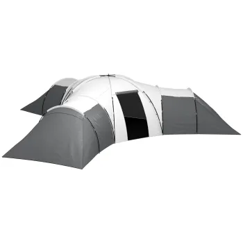 Outsunny Cort Mare de Familie pentru 6-9 Persoane cu 3 Dormitoare imagine