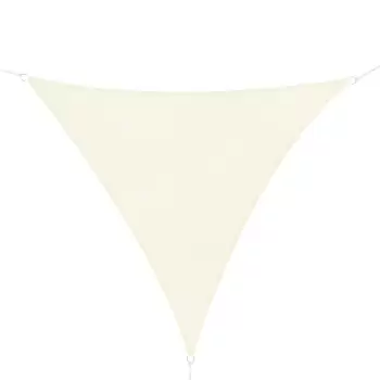 Outsunny Cort Parasolar Triunghiular, Alb Crem, 3x3x3m imagine