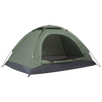 Outsunny Cort pentru Camping 2 Locuri, Cort in Forma de Iglu cu Usa si Fermoar, Plasa de Tantari si Ferestre cu Plasa, Geanta pentru Transport Inclus imagine