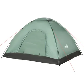 Outsunny Cort pentru Camping 2 Locuri, Cort in Forma de Iglu cu Usa si Fermoar, Plasa de Tantari si Geanta pentru Transport, 206x185x120cm, Verde imagine
