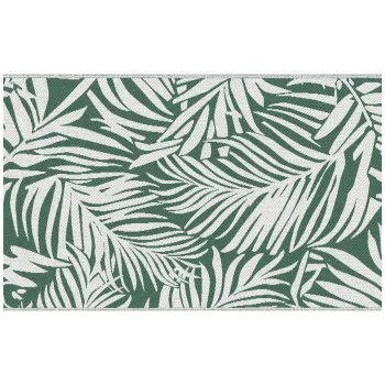 Outsunny Covor de Exterior pentru Balcon si Terasa, Rezistent la Raze UV, 152x243 cm, Verde si Alb | Aosom Romania imagine