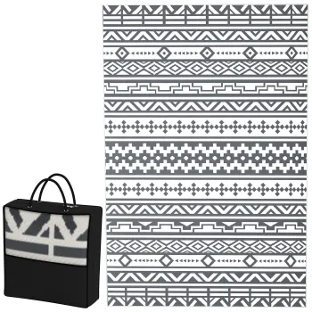 Outsunny Covor Reversibil de Exterior Impermeabil, din Paie de Plastic, 182x274 cm, Gri Inchis si Alb | Aosom Romania imagine