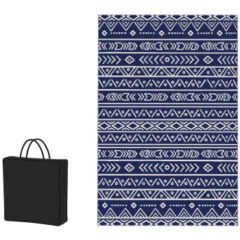 Outsunny Covor Reversibil pentru Exterior, Impermeabil, din Paie de Plastic, 182x274 cm, Albastru | Aosom Romania imagine