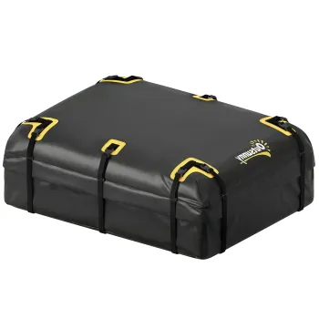 Outsunny Cutie de acoperis auto 594,3 L pliabila impermeabila suport bagaje cu saltea antiderapanta 10 curele grele 6 carlige pentru usa | Aosom Romania imagine