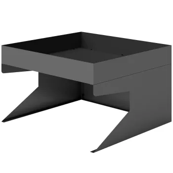 Outsunny Garaj pentru robot de tuns iarba cu ghiveci pentru plante, garaj robust din otel galvanizat, Negru | Aosom Romania imagine