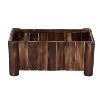 Outsunny Ghiveci Rectangular pentru Plante din lemn de Brad, 70x35x30cm | Aosom Ro imagine