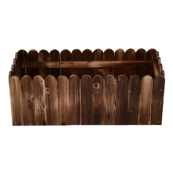 Outsunny Ghiveci Rectangular pentru Plante din lemn de Brad, 80x33x30cm imagine