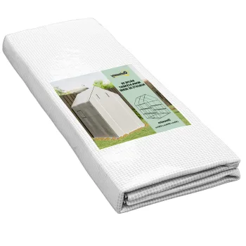 Outsunny Husa de inlocuire pentru sera de gradina 140 x 143 x 190 cm cu fereastra si usa cu fermoar anti-UV | Aosom Romania imagine