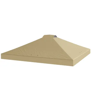 Outsunny Husa de inlocuire pentru tonela 3 x 3 m UV50+ impermeabila cu 8 orificii de drenaj 3 x 3 m, crem | Aosom Romania imagine