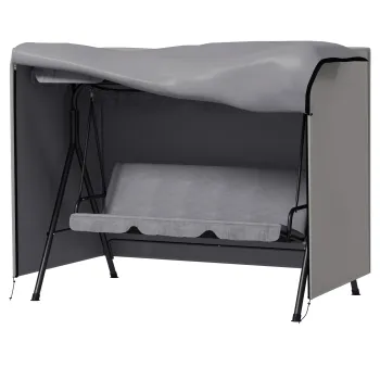 Outsunny Husa de Protectie balansoar de Gradina 3 Locuri panza impermeabila dim. 2,05L x 1,24l x 1,64H m Poliester Gri | Aosom Romania imagine